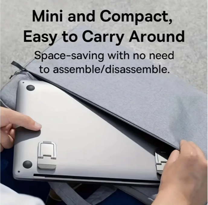 2 Pcs Foldable Laptop Stand – Adjustable Cooling Holder for Desk, Bed & Laptops - Image 11
