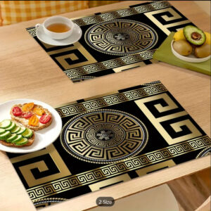 1Pc Washable Luxurious Heat-Resistant Placemats – Non-Slip, Modern Striped Design