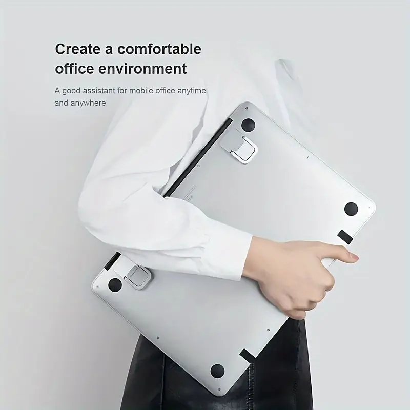 2 Pcs Foldable Laptop Stand – Adjustable Cooling Holder for Desk, Bed & Laptops - Image 2