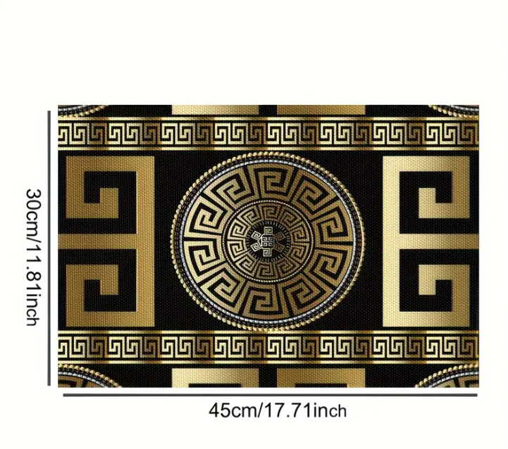 1Pc Washable Luxurious Heat-Resistant Placemats – Non-Slip, Modern Striped Design - Image 6