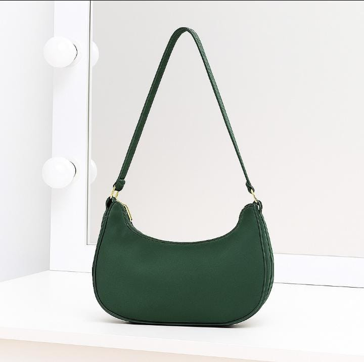 Trendy Leather Half Moon Shoulder Bag for Women – Everyday Minimalist Underarm Purse - Image 9