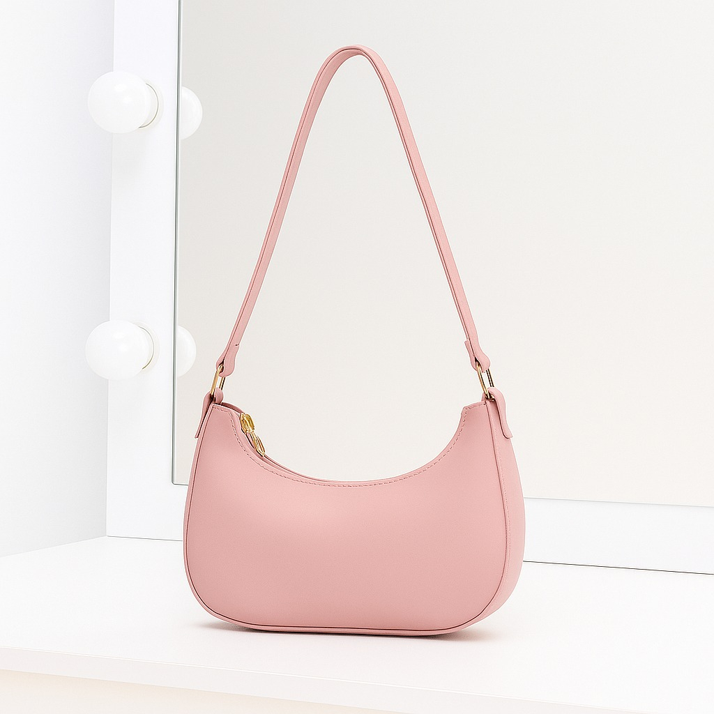 Trendy Leather Half Moon Shoulder Bag for Women – Everyday Minimalist Underarm Purse - Image 10