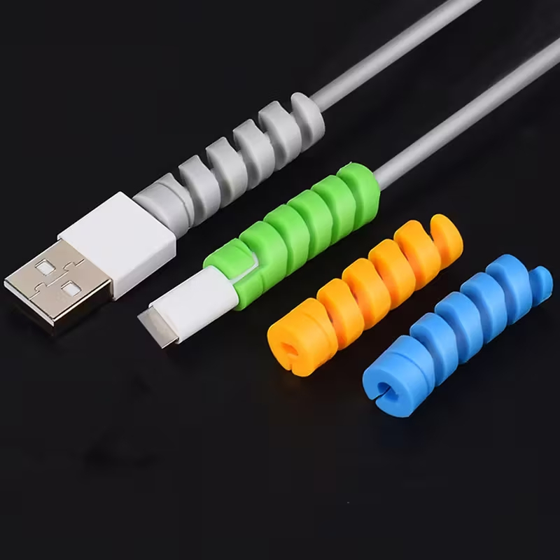Spiral Silicone Cable Protector Flexible Cord Saver for All Phone & USB Cables - Image 22