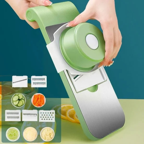 Multi-Functional 5in1 Vegetable Slicer Cutter Grater Peeler Chopper for Kitchen - Image 2