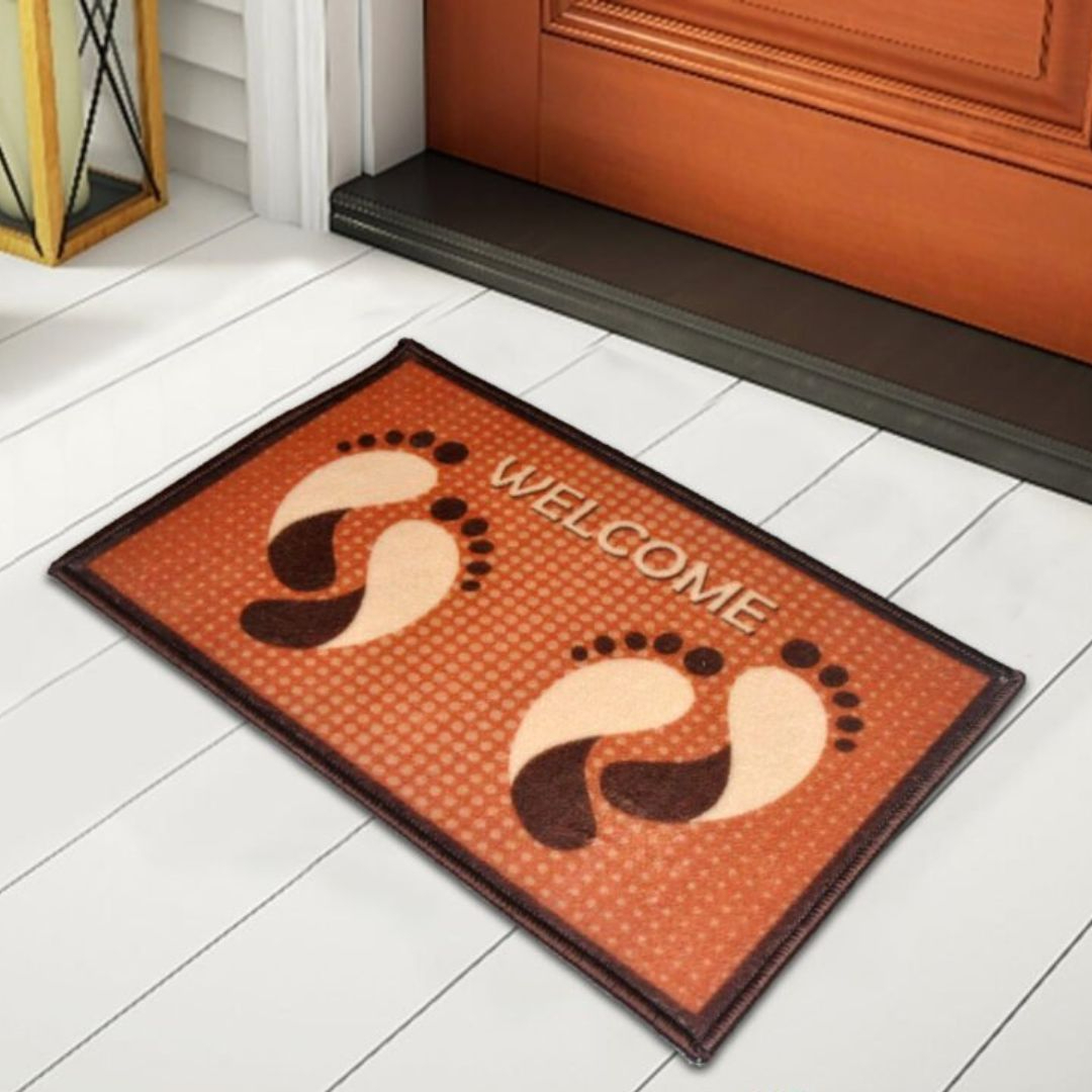 Foot-Shaped Floor Mat NonSlip and Absorbent Footprint Rug for Bathroom
