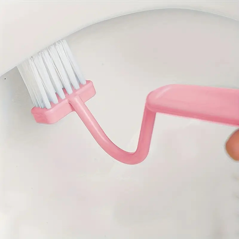 V Shaped Toilet and Kitchen Cleaning Brush Deep Cleans Bathroom