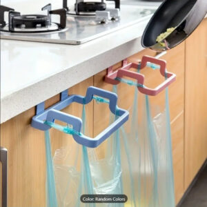 Space-Saving Kitchen Organizer Over-Cabinet Garbage Bag & Towel Rack Holder