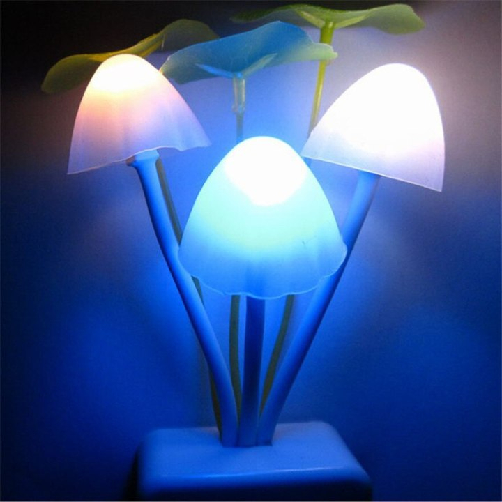 Mushroom LED Night Light Plug-In Sensor Lamp for Kids Room & Home Décor - Image 3