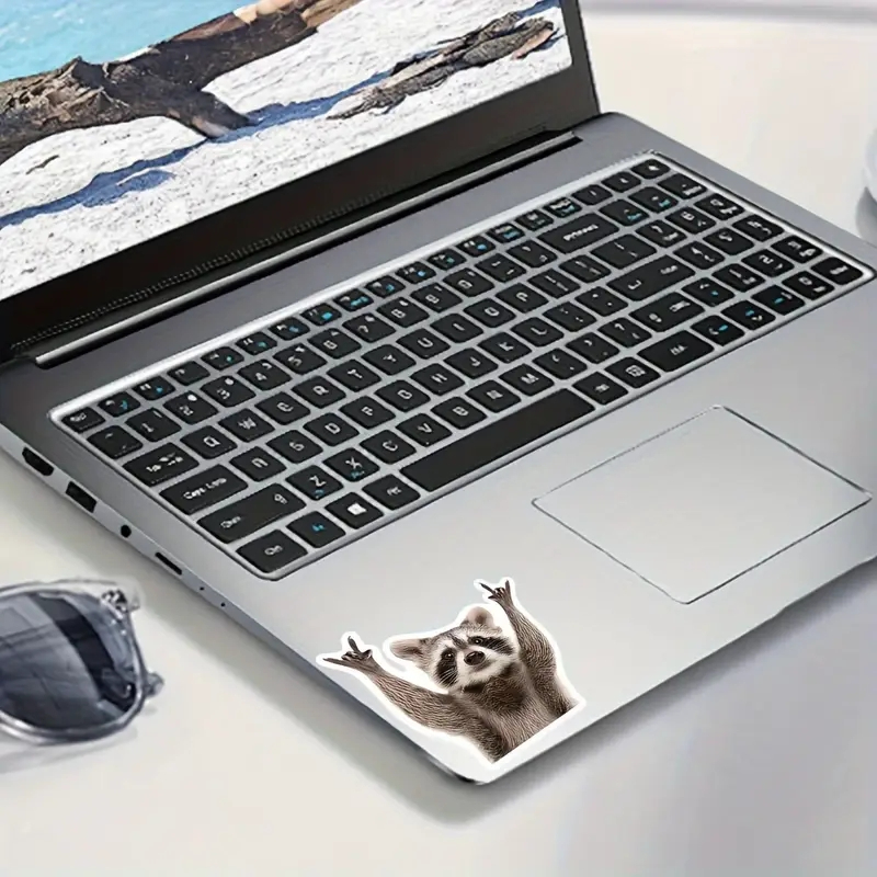 Cute Waterproof Raccoon Vinyl Sticker Cartoon Raccoon - Image 12