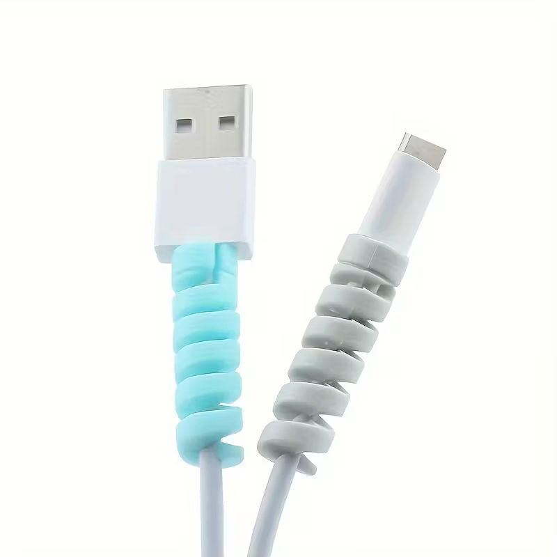 Spiral Silicone Cable Protector Flexible Cord Saver for All Phone & USB Cables - Image 14