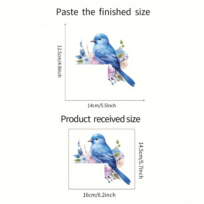 Bluebird Floral Vibrant Wall Light Switch Sticker Self Adhesive Waterproof - Image 14