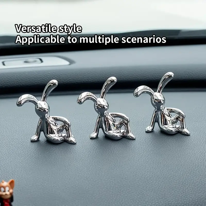 Mini Rabbit Statue Set – Nordic Style Long-Eared Bunny - Image 17