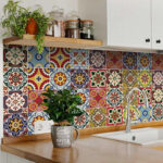 Colorful Mosaic Tile Stickers 5 x 4 cm Peel and Stick Self Adhesive Waterproof