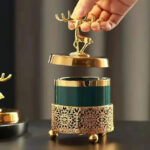 1pc Nordic Deer Statue Elegant Christmas Reindeer Home and Car Dashboard