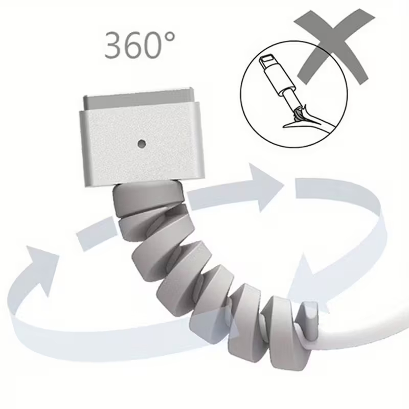 Spiral Silicone Cable Protector Flexible Cord Saver for All Phone & USB Cables - Image 3