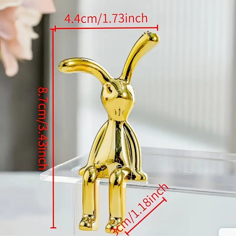 Mini Rabbit Statue Set – Nordic Style Long-Eared Bunny - Image 25