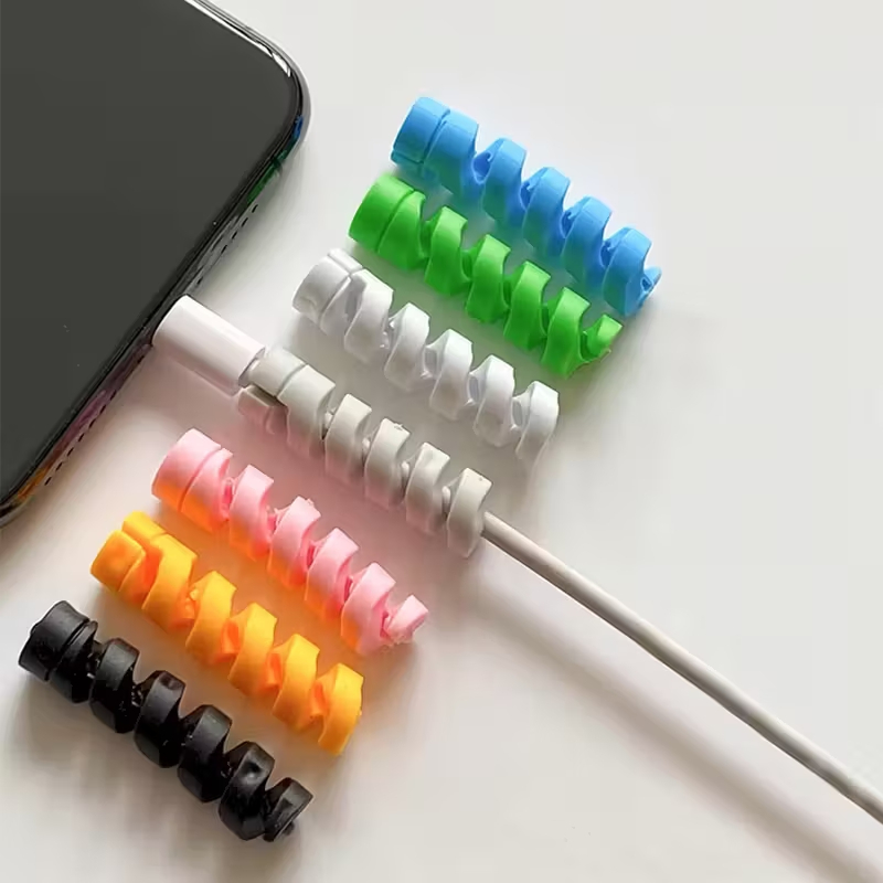 Spiral Silicone Cable Protector Flexible Cord Saver for All Phone & USB Cables - Image 2