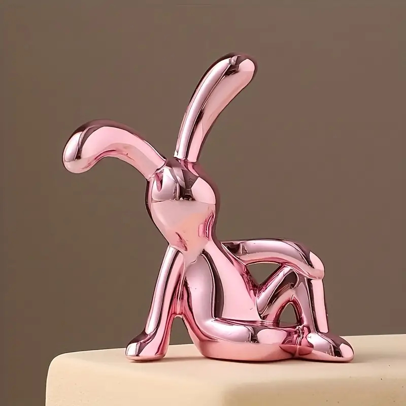 Mini Rabbit Statue Set – Nordic Style Long-Eared Bunny - Image 31