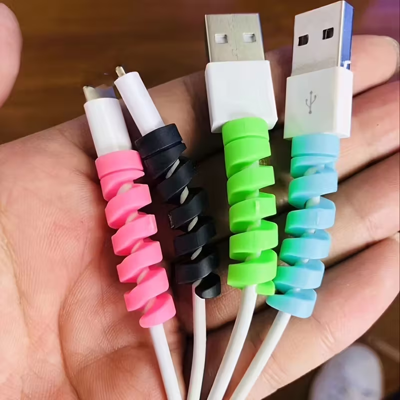Spiral Silicone Cable Protector Flexible Cord Saver for All Phone & USB Cables - Image 20