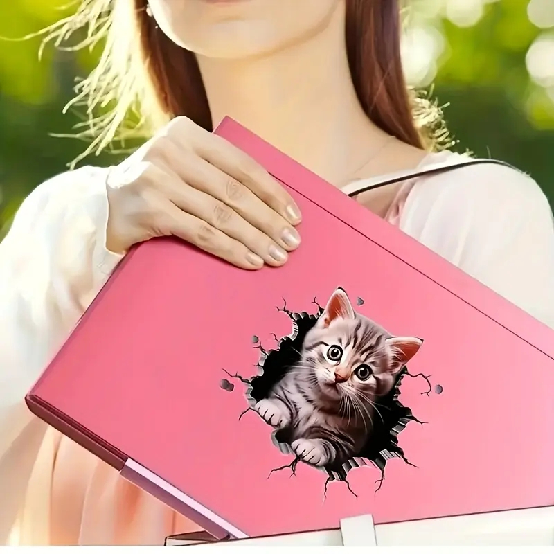 3D Peeking Cat Car Sticker – Waterproof Vinyl Kitty Decal for Cars, Laptops & Windows - Image 5