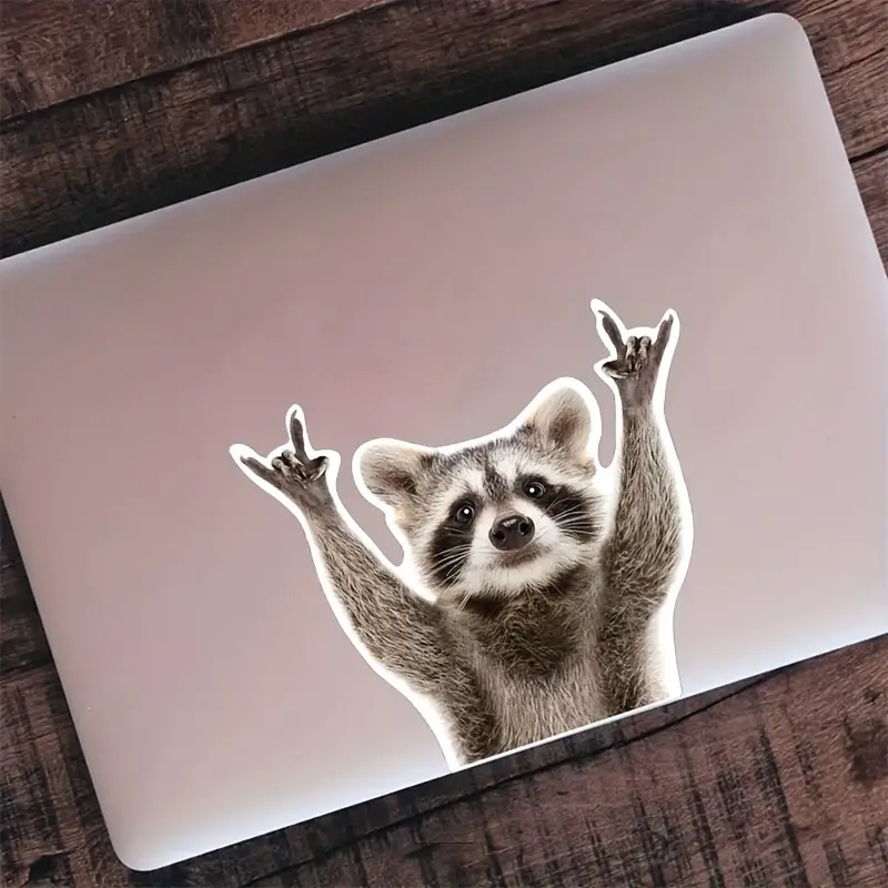 Cute Waterproof Raccoon Vinyl Sticker Cartoon Raccoon - Image 5