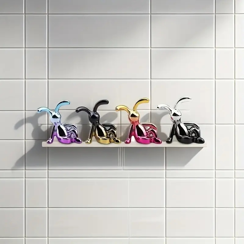 Mini Rabbit Statue Set – Nordic Style Long-Eared Bunny - Image 34