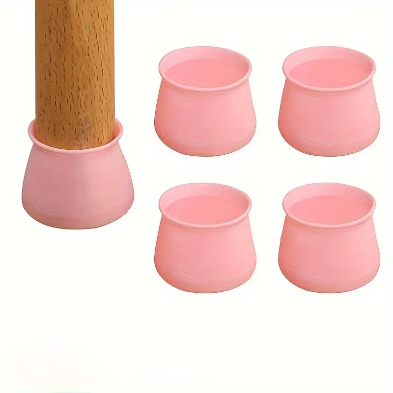 Pack of 4 Silicone Rubber Round Chair Leg Caps - Image 7