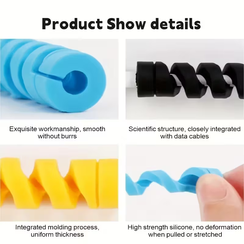 Spiral Silicone Cable Protector Flexible Cord Saver for All Phone & USB Cables - Image 17