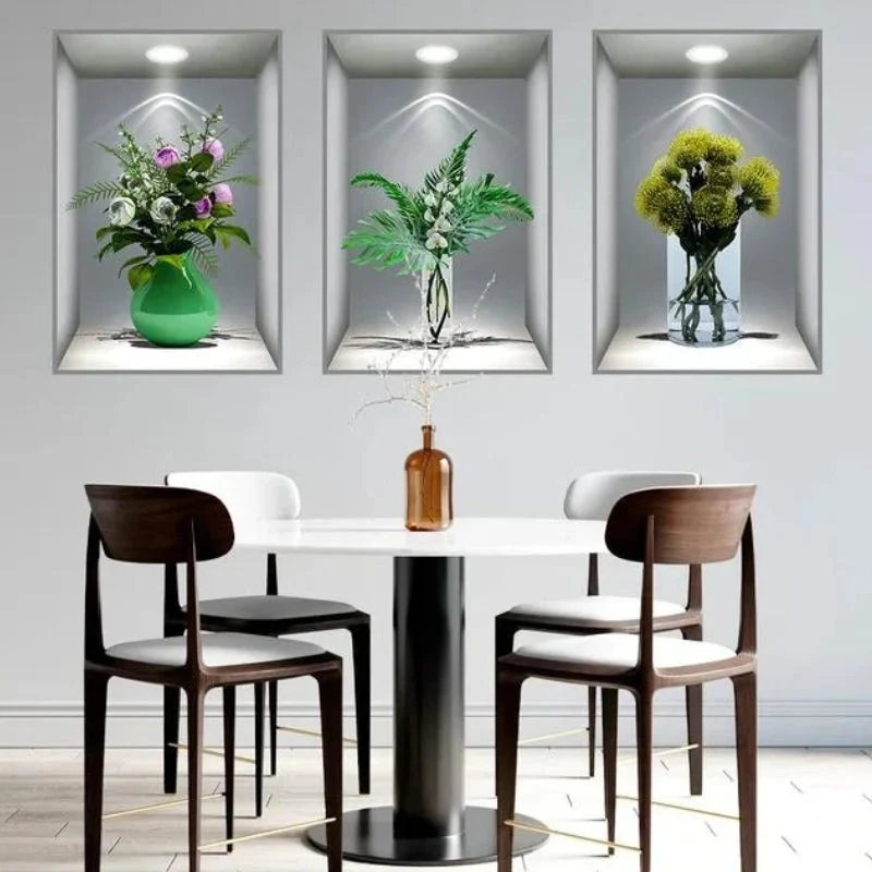 3D Removable Plant Wall Stickers (3pcs stiker random) - Image 8