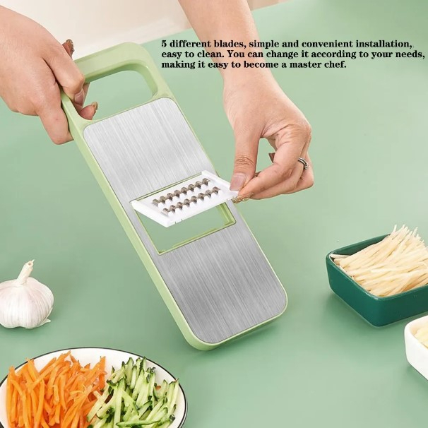 Multi-Functional 5in1 Vegetable Slicer Cutter Grater Peeler Chopper for Kitchen - Image 9