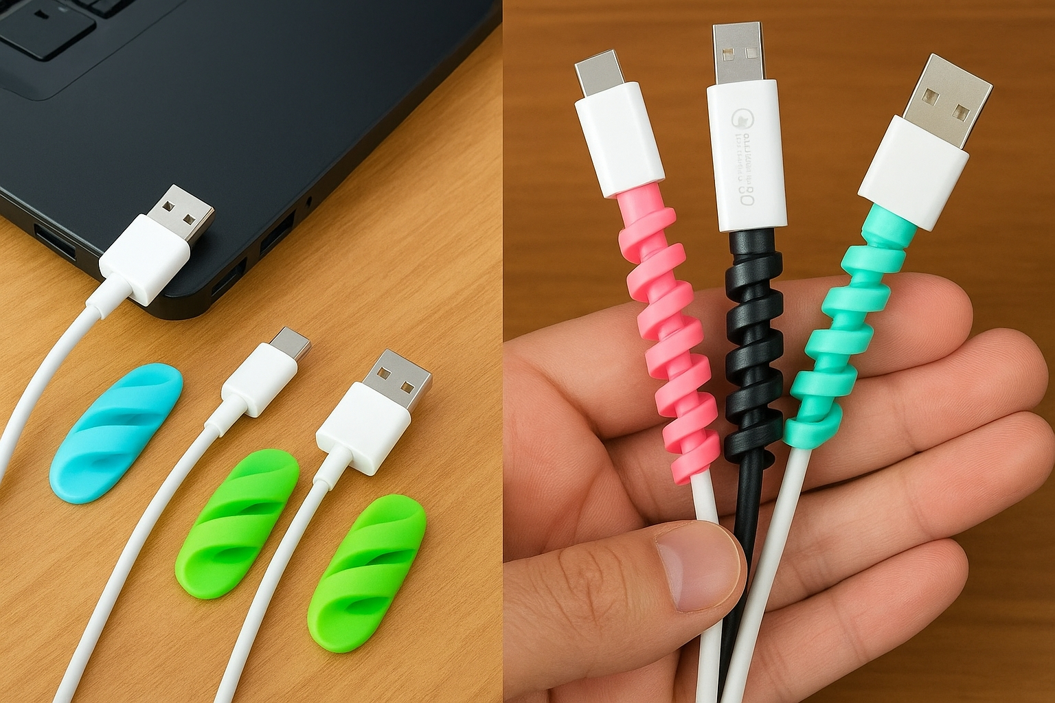 Spiral Silicone Cable Protector Flexible Cord Saver for All Phone & USB Cables - Image 11
