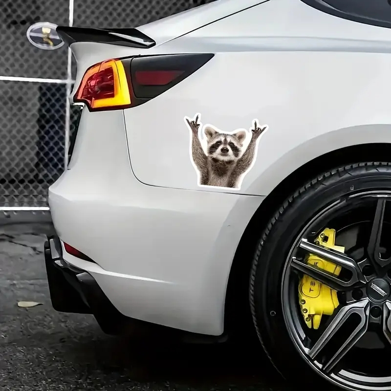 Cute Waterproof Raccoon Vinyl Sticker Cartoon Raccoon - Image 11